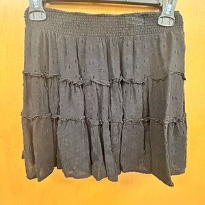 Forever 21 Black Textured Mini Skirt